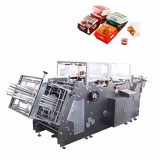 High Speed Automatic Paper Burger Box Forming Machine
